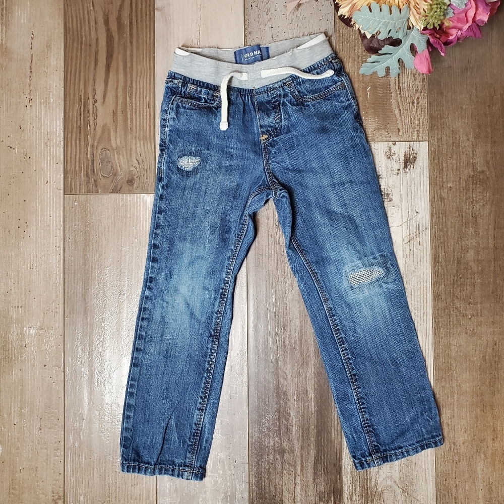 Old Navy Relaxed Toddler Boy Jeans Size 3T 100% Cotton Medium Wash Denim